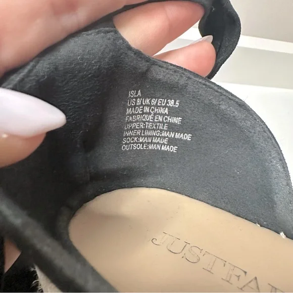 JustFab Isla Tie Up Espadrille Wedge Heels Sandal Size US 8 / EU 38.5 - Picture 4 of 5